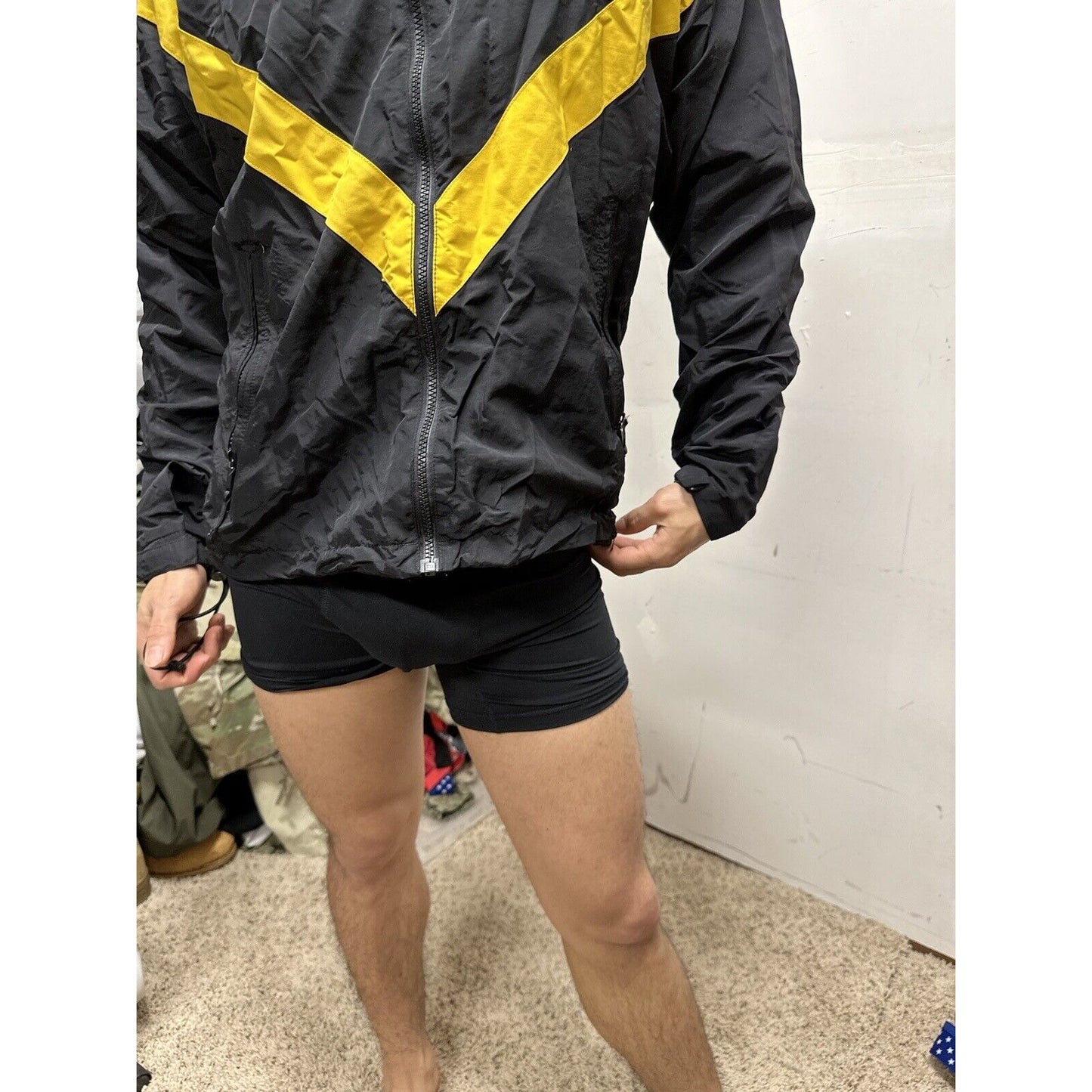Men’s Army Jacket Apfu Small Regular Black Uniform Pt