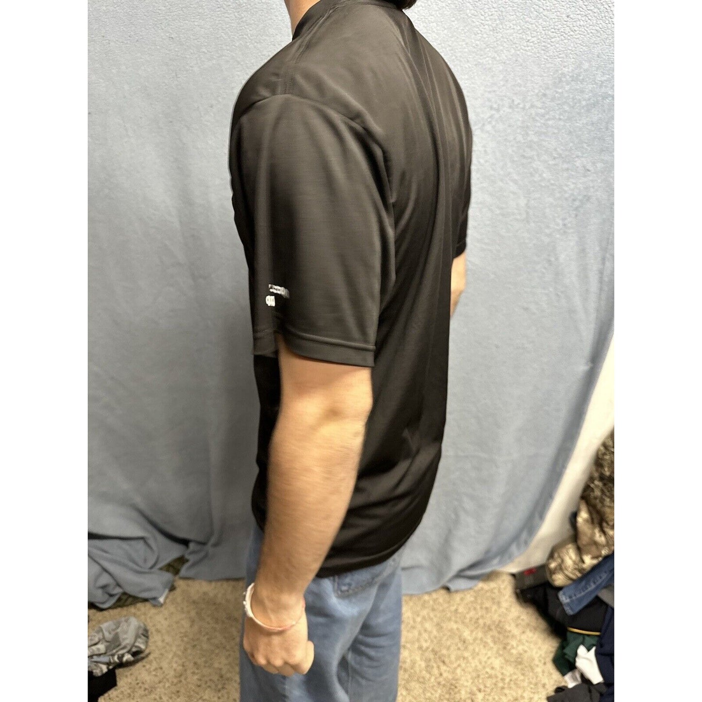 Men’s Army Small Tshirt Physical Fitness Uniform Black Polyester