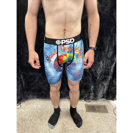 Men’s PSD Large Good Vibes Only Boxer Briefs Multicolor Bob Ross