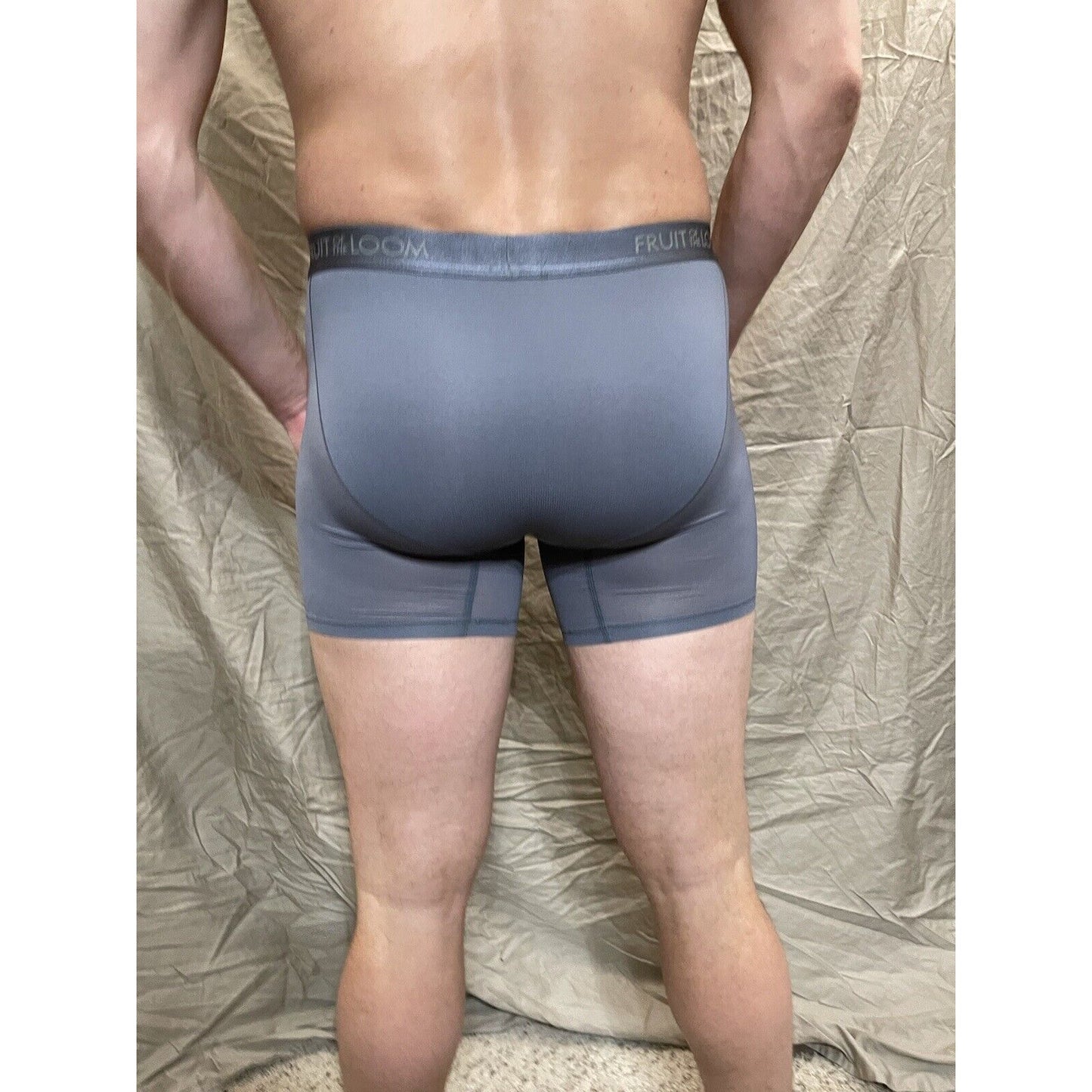 men's gray fruit of the loom everlight medium boxer briefs new and never worn