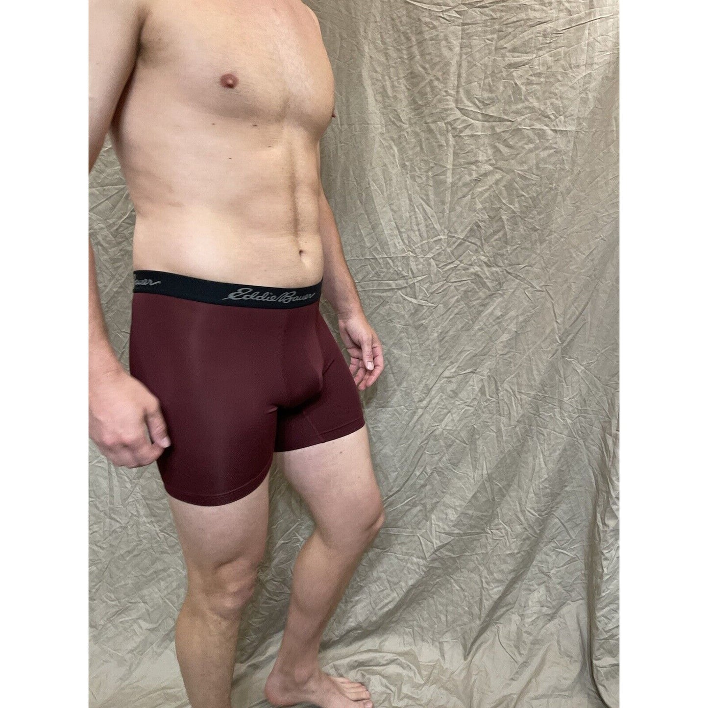 men's eddie bauer Maroon boxer brief