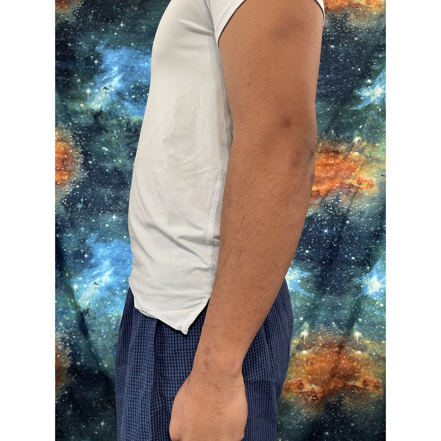 Men’s All In Motion Medium Light Blue/green workout shirt short sleeve