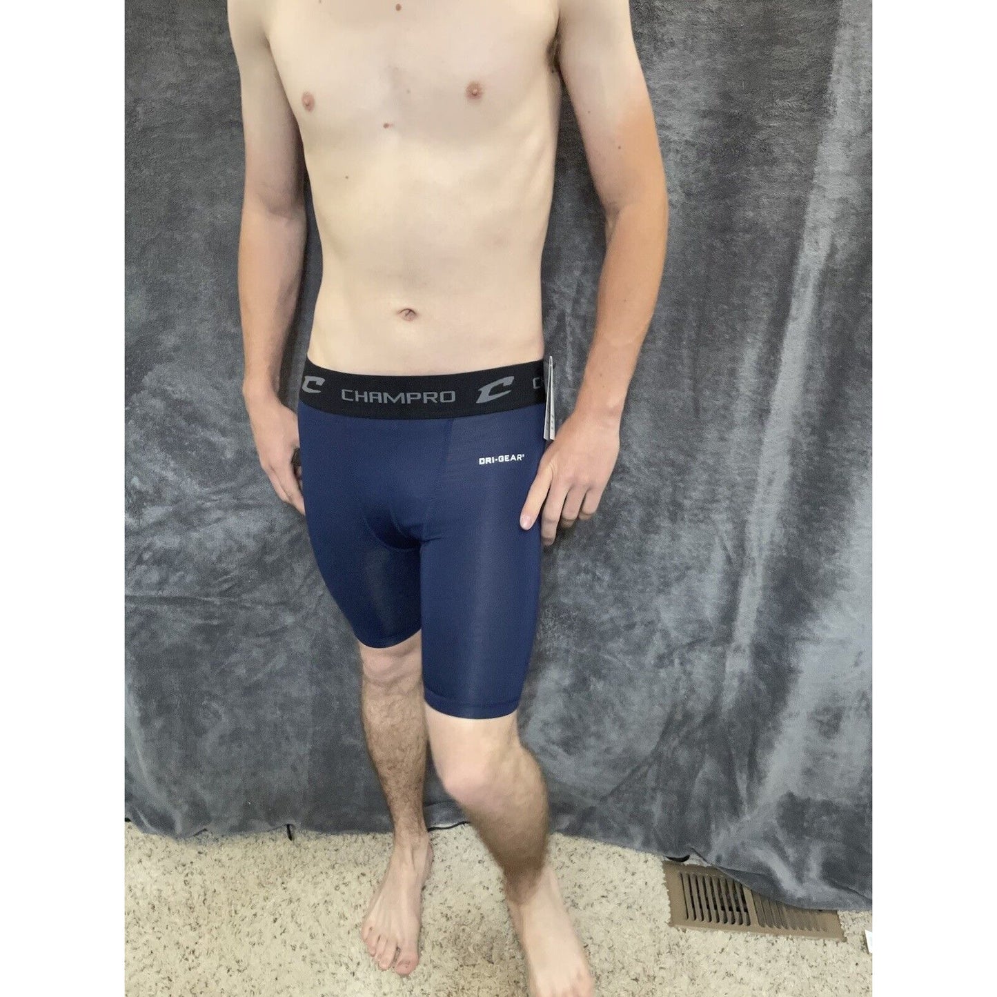 youth boys dark blue champro performance compression shorts youth large