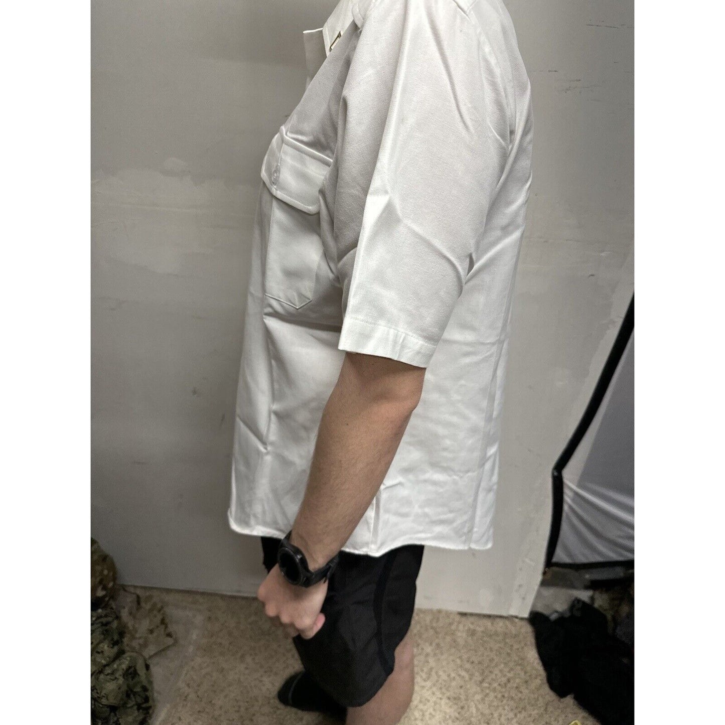 Army Men’s 16c Short Sleeve Button Up White Uniform Shirt