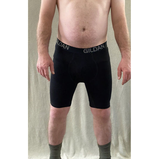 Gildan Men’s Medium (32-34) Black Cotton-spandex Boxer Briefs Underwear