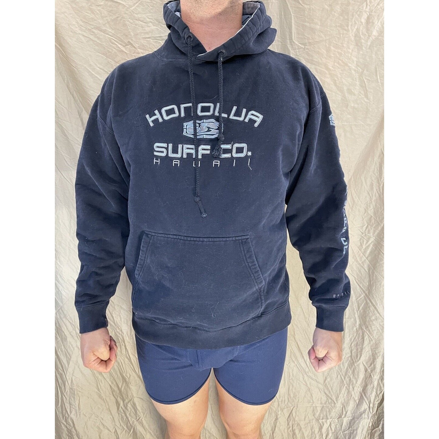 men's black large honolua surf co hoodie pullover hawaii