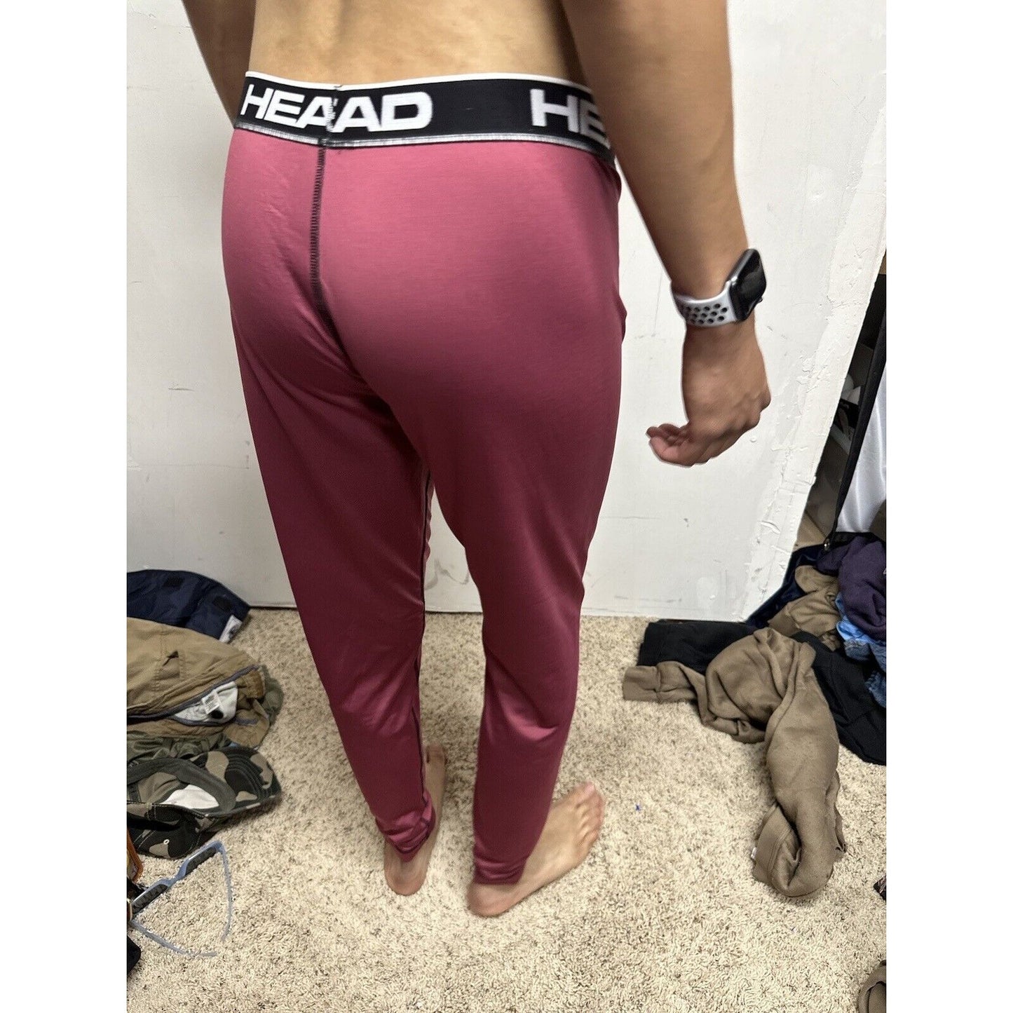 Men’s Large Head Pink Base Layer Pants