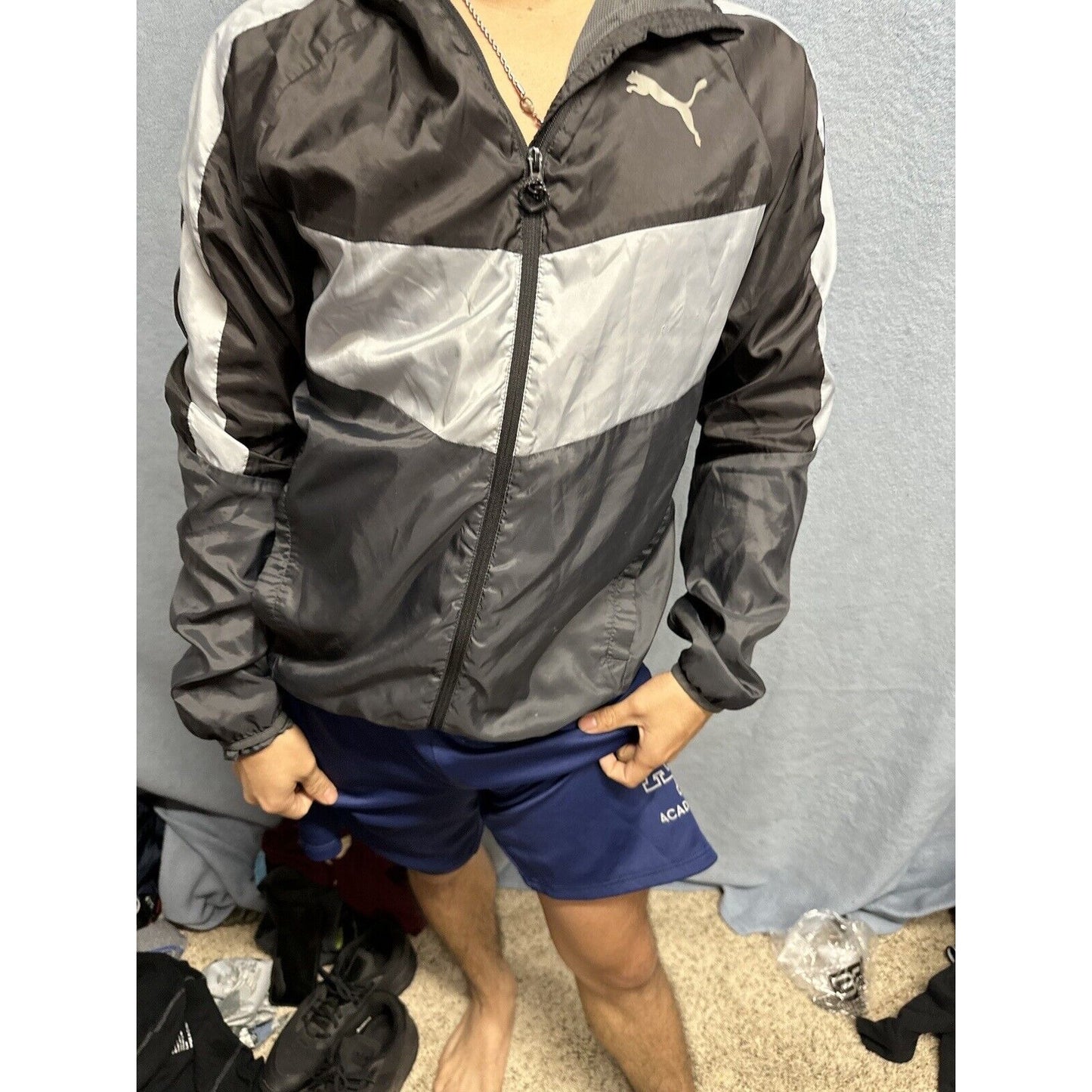 Men’s Small Puma Gray Full Zip Hoodie Small