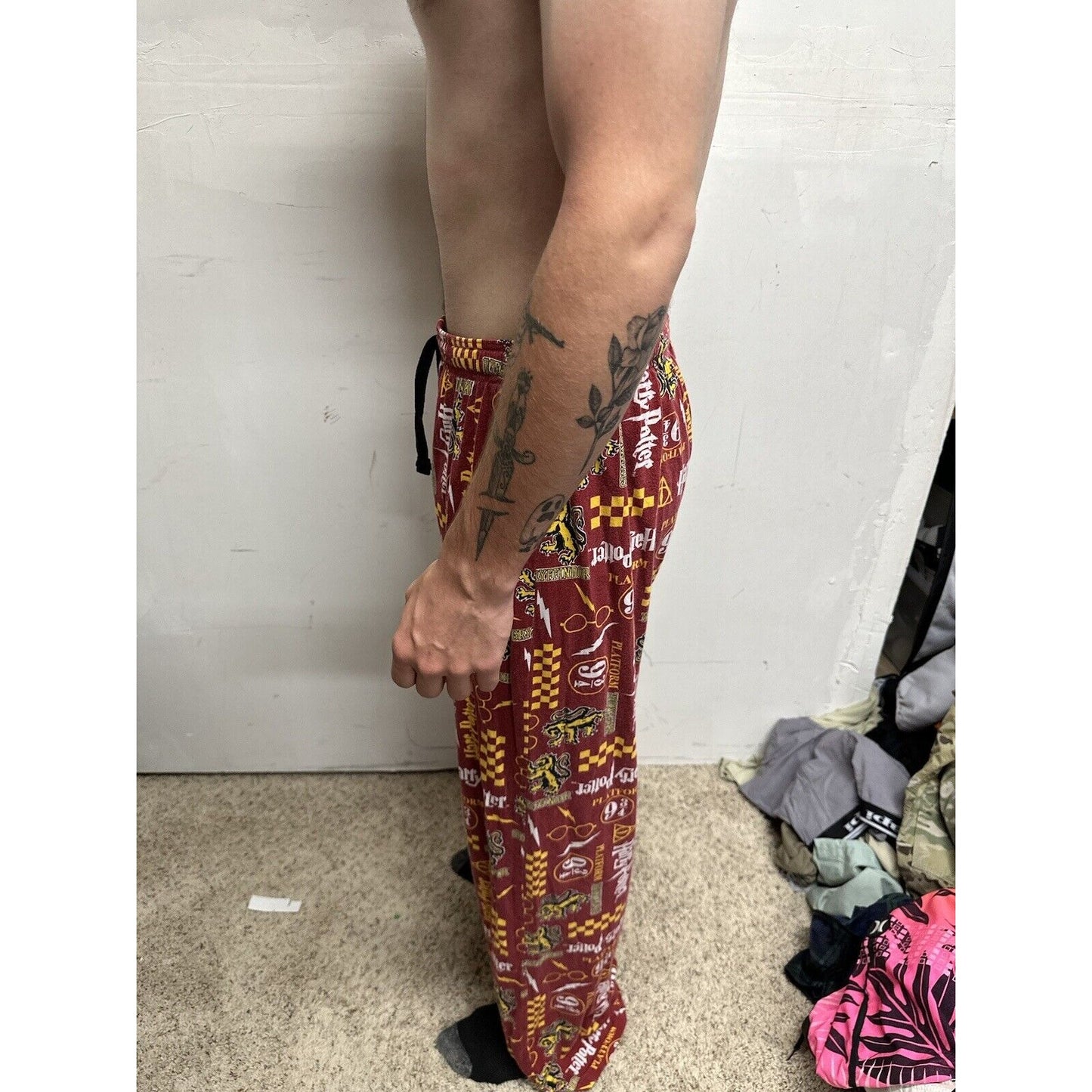 MENS XL Harry Potter Hogwarts Gryffindor Sleep Lounge Pajama Pants Platform