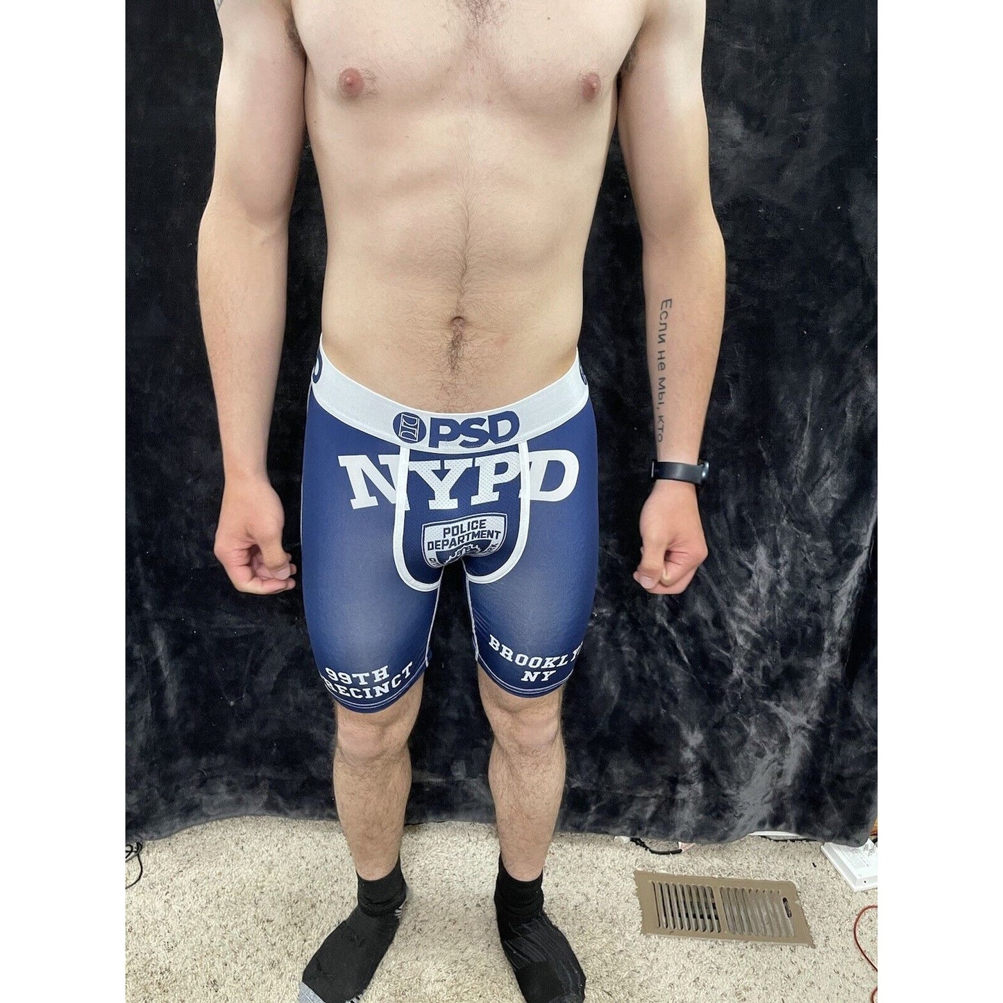 Men’s PSD Large NYPD New York Police Boxer Briefs Blue