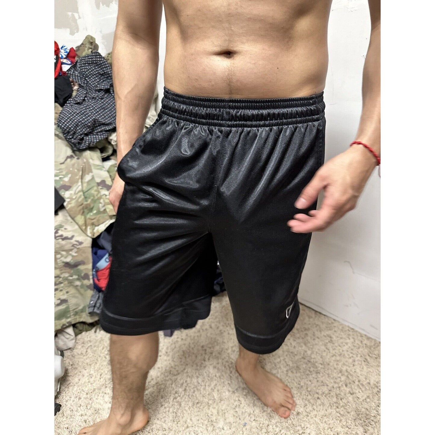 Men’s Black And1 Small Athletic Shorts With Pockets