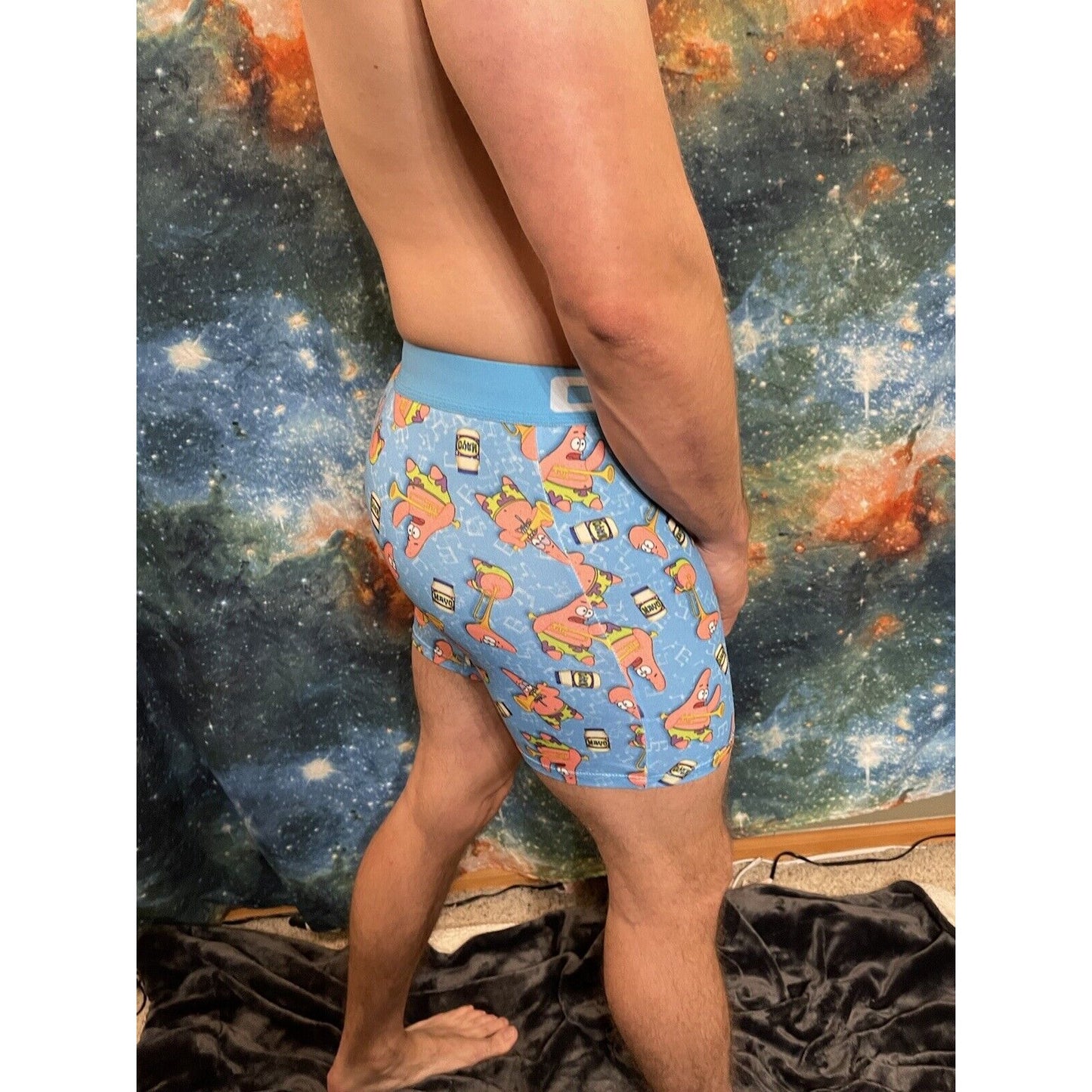 Men’s Crazy Boxer Briefs Spongebob Large Blue new unworn