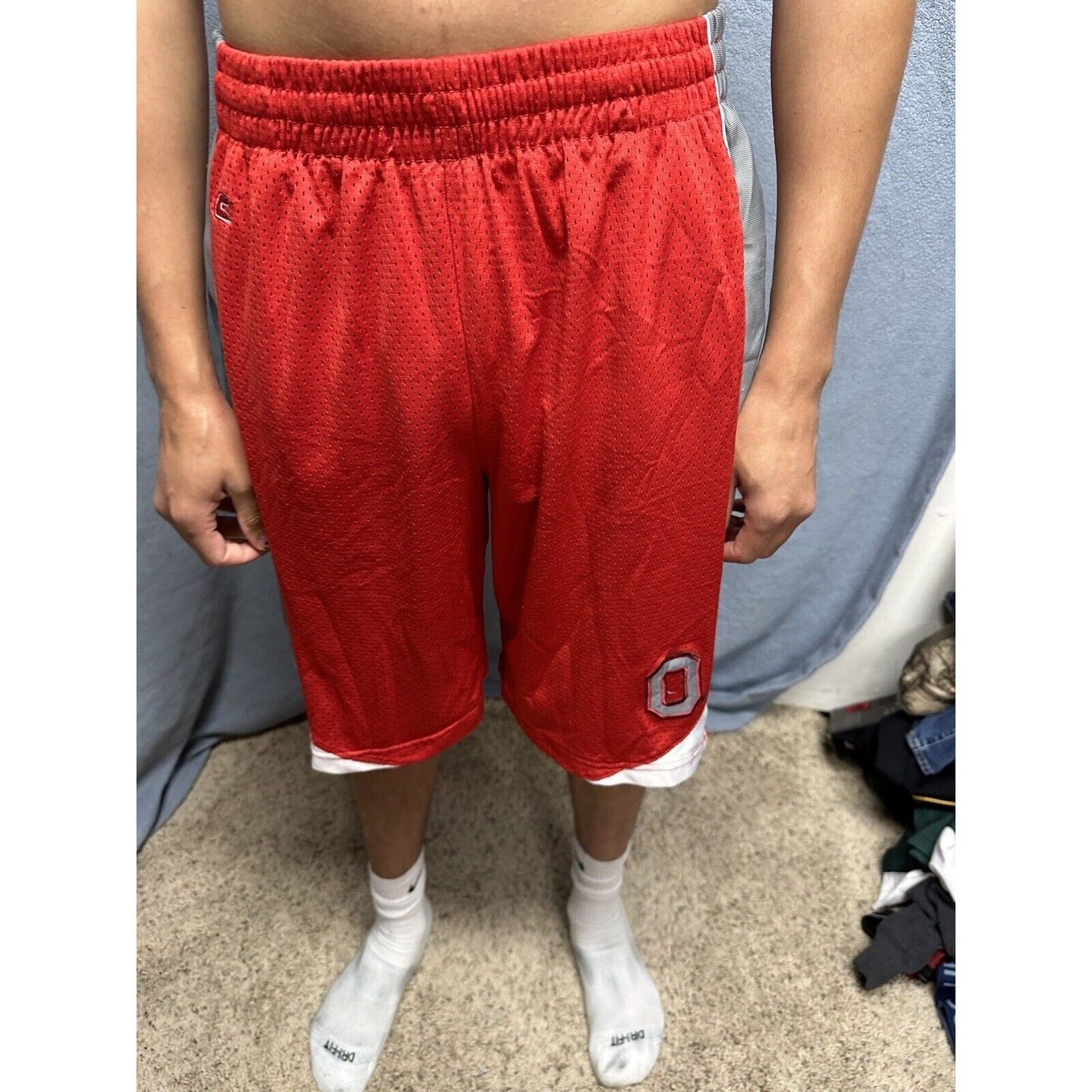 Men’s Red Ohio State Large Colosseum Athletic Shorts With Pockets