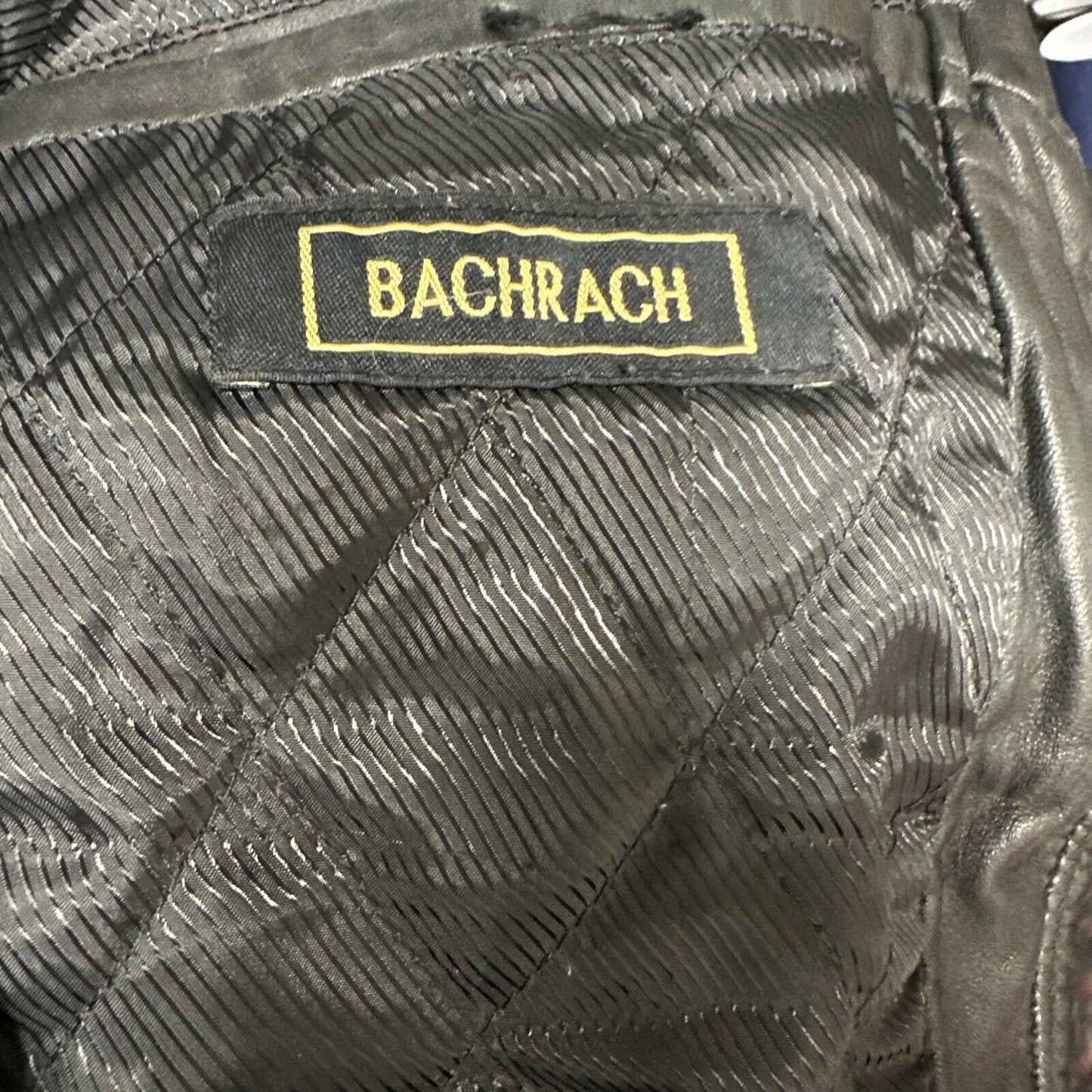 Men’s Large Black Bachrach Genuine Leather Jacket