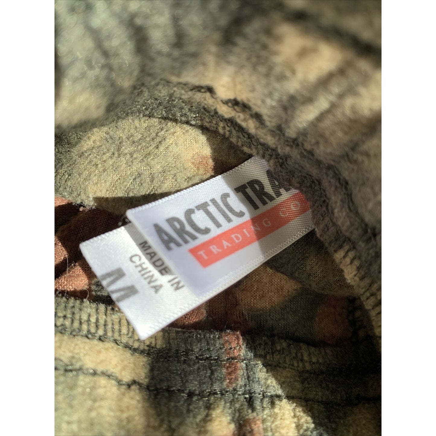 Arctic Trail Men's Fleece Sleep Lounge Pant Camo Leaves Size Medium Polyester