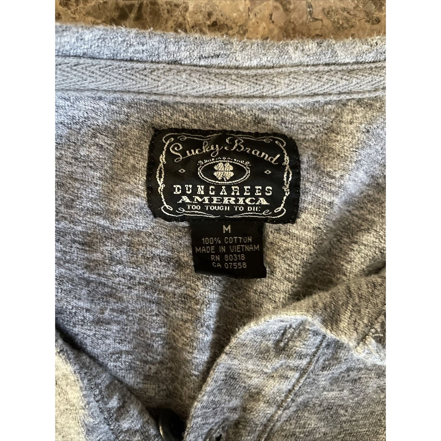 men's lucky brand medium long sleeve pullover gray