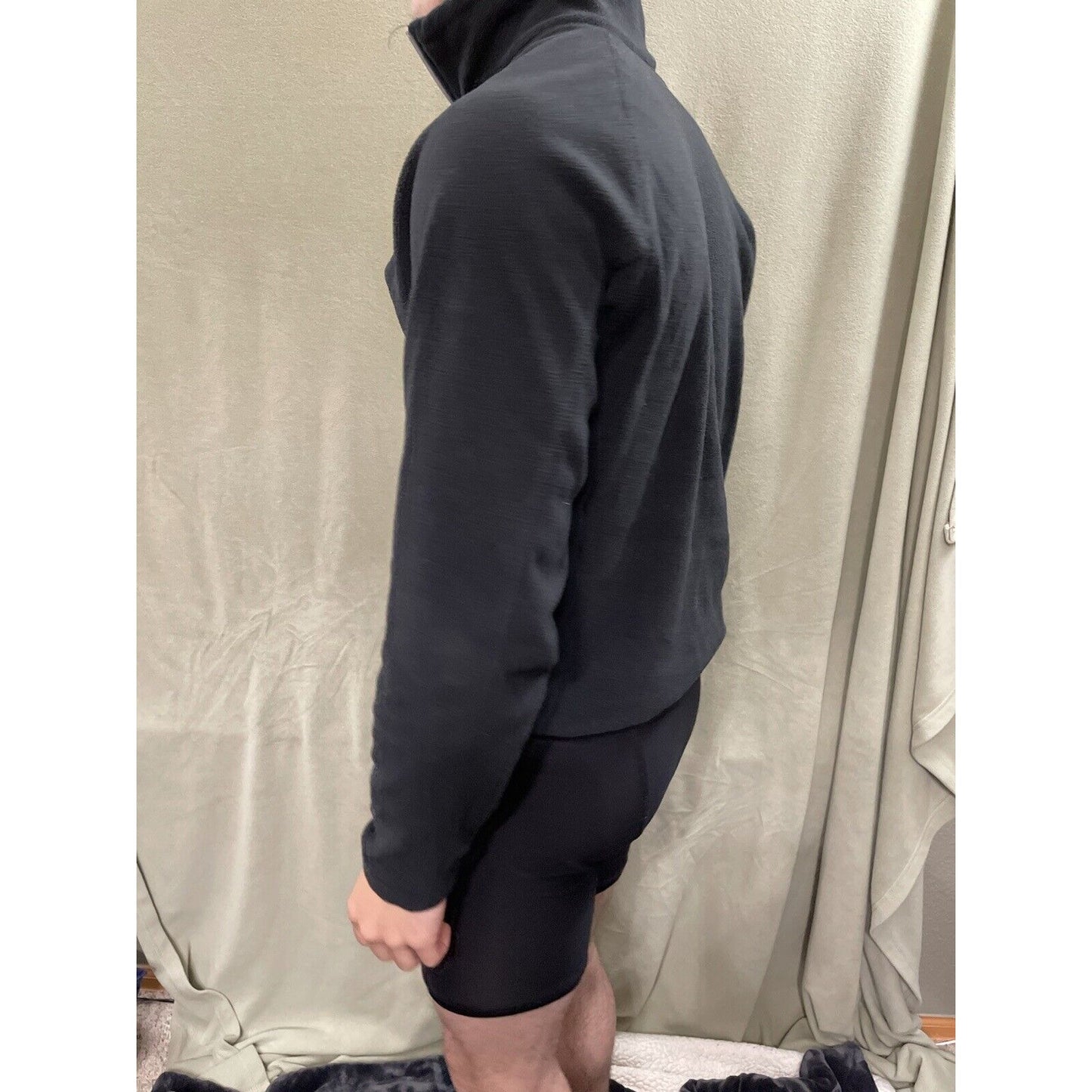 Men’s Black Columbia Fleece Jacket Bear Logo Size Small