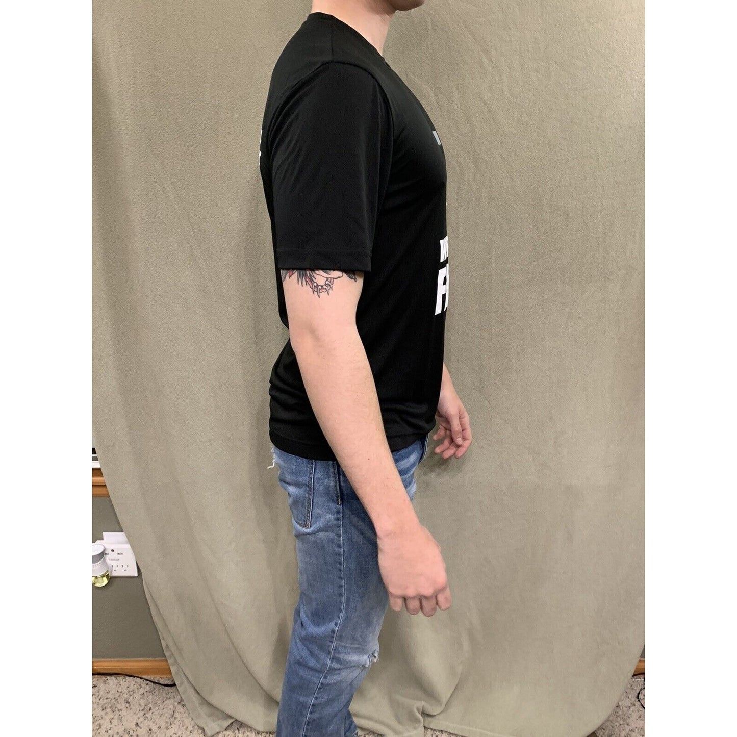 Men’s Sport Tek Small Black Shirt Wreslting Faith FCA