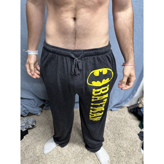 Men’s Large Batman Dark Gray Lounge Pants Sleep Wear With Pockets Large