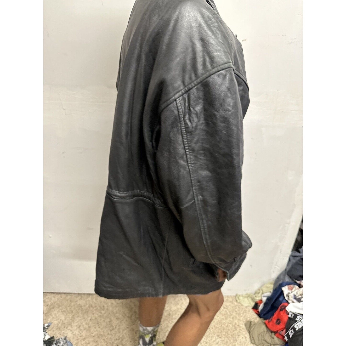 Men’s Large Black Bachrach Genuine Leather Jacket