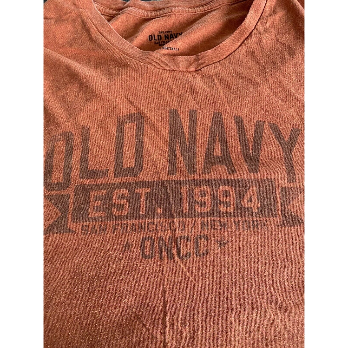 Old Navy Orange Men’s Large Cotton T-shirt