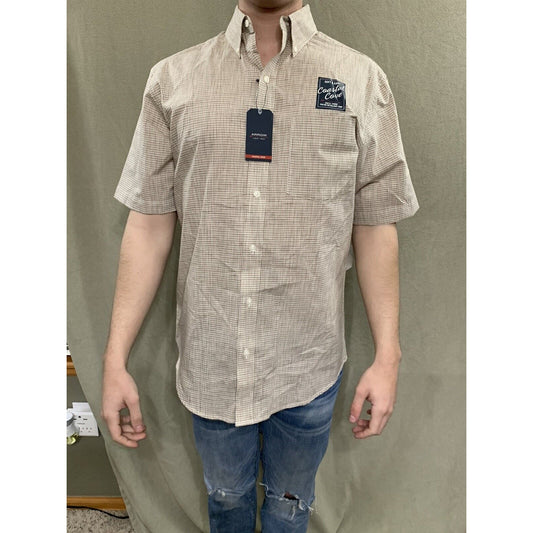 Men's Arrow Coastal Cove Classic Fit Button Down Shirt Short Sleeve Sz S NWT