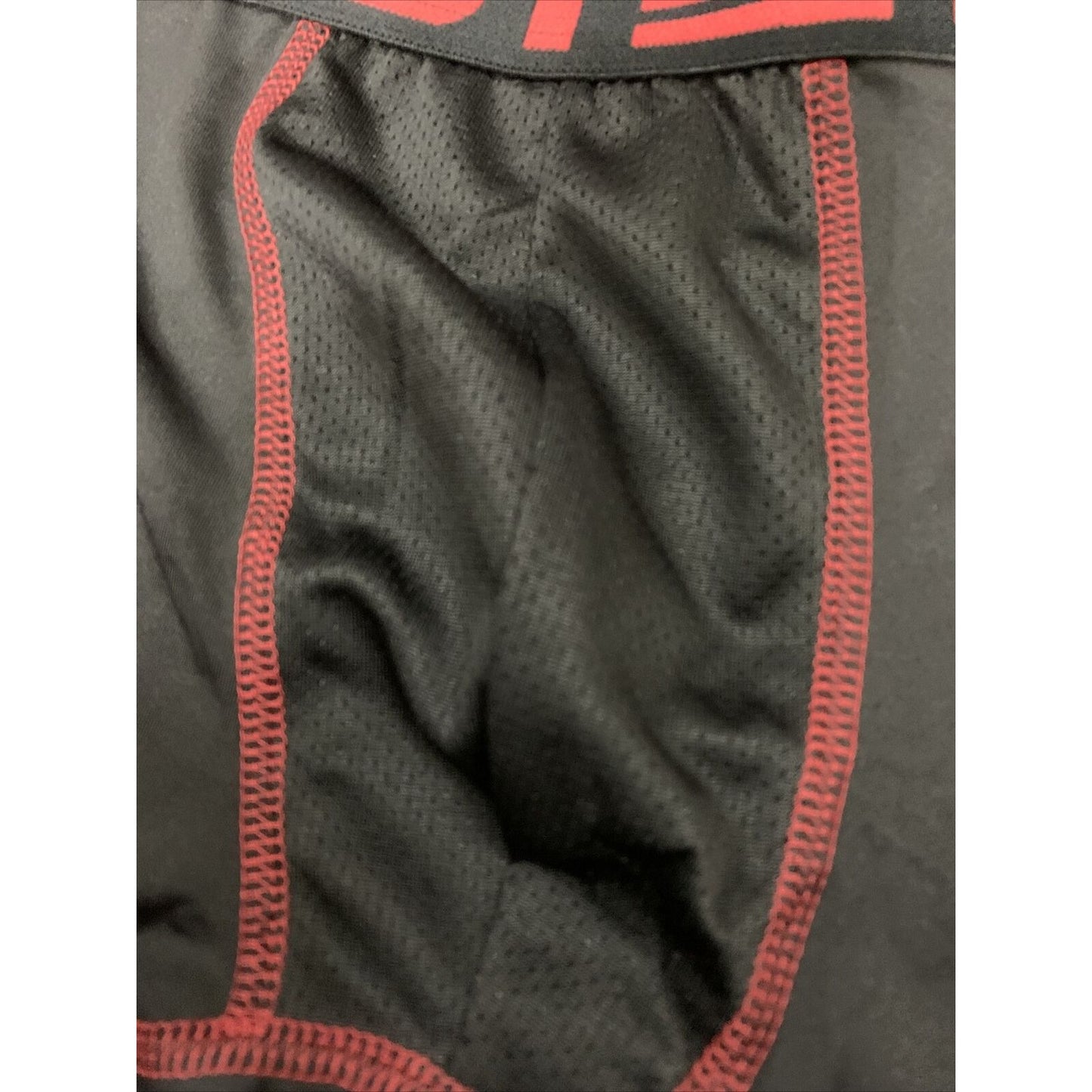 Men’s Black With Red Band Medium AND1 Compression Performance Boxer Briefs