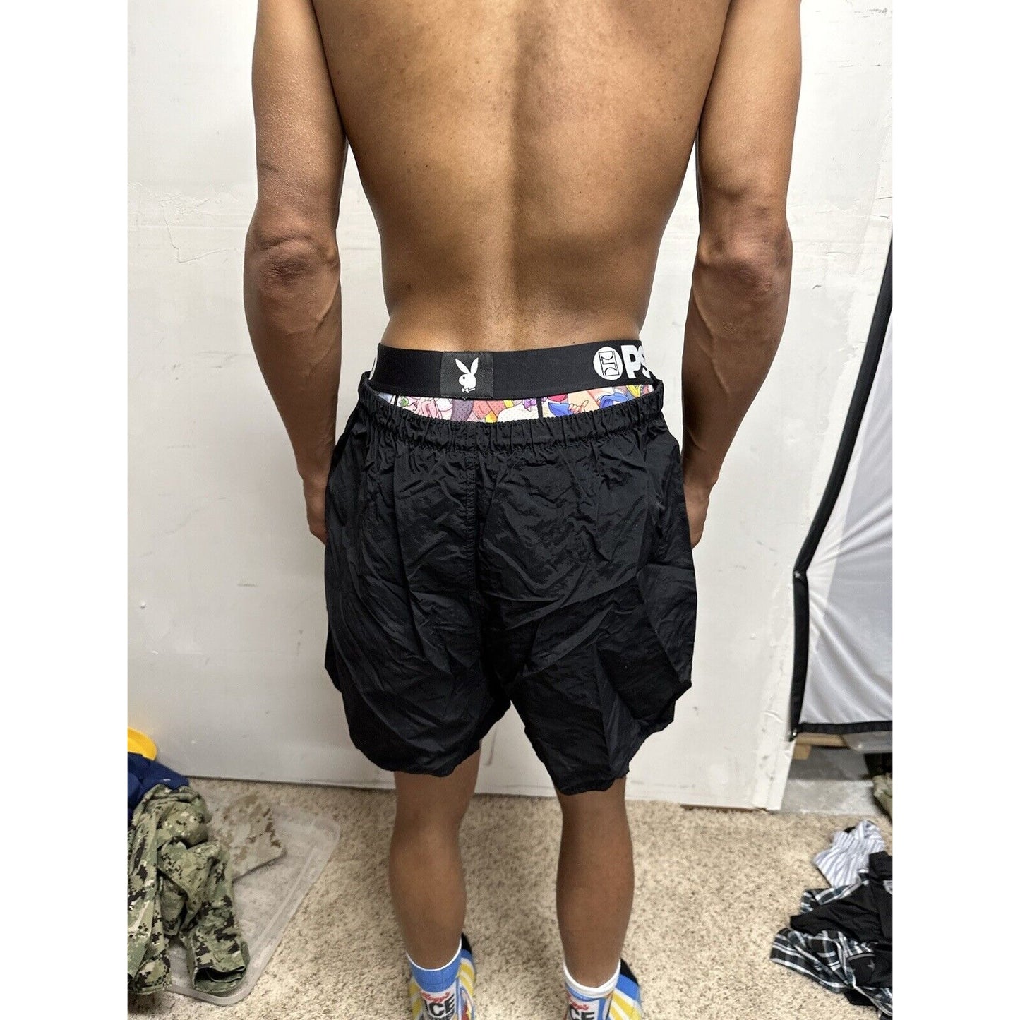 Men’s Army Pt Shorts Black Older Style Fits Like Large