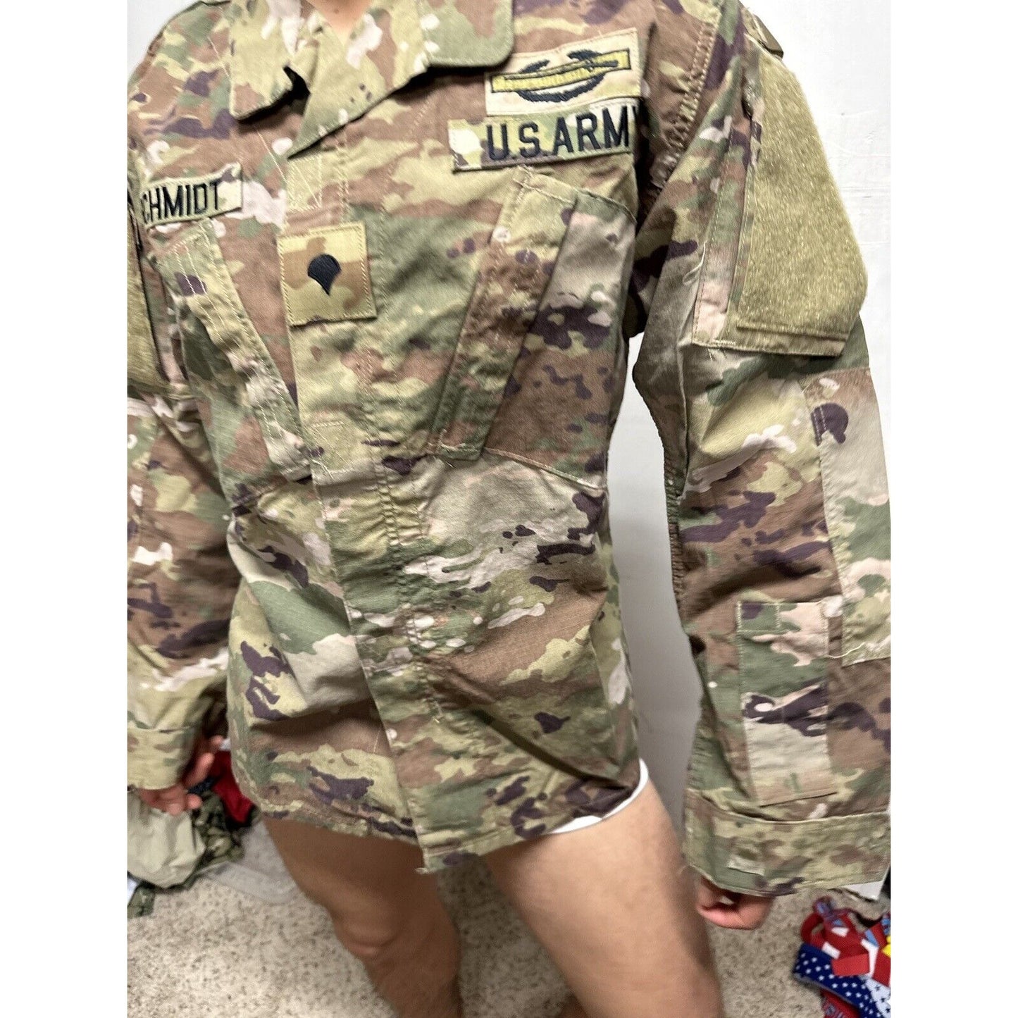 Men’s Ocp Top Specialist Rank Medium Regular Flame Resistant Army Combat Blouse