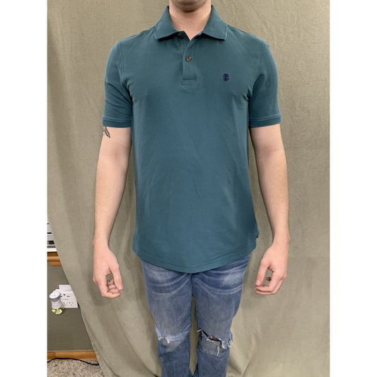Izod Men’s Green Short Sleeve Collared Polo Golf Shirt Size Medium