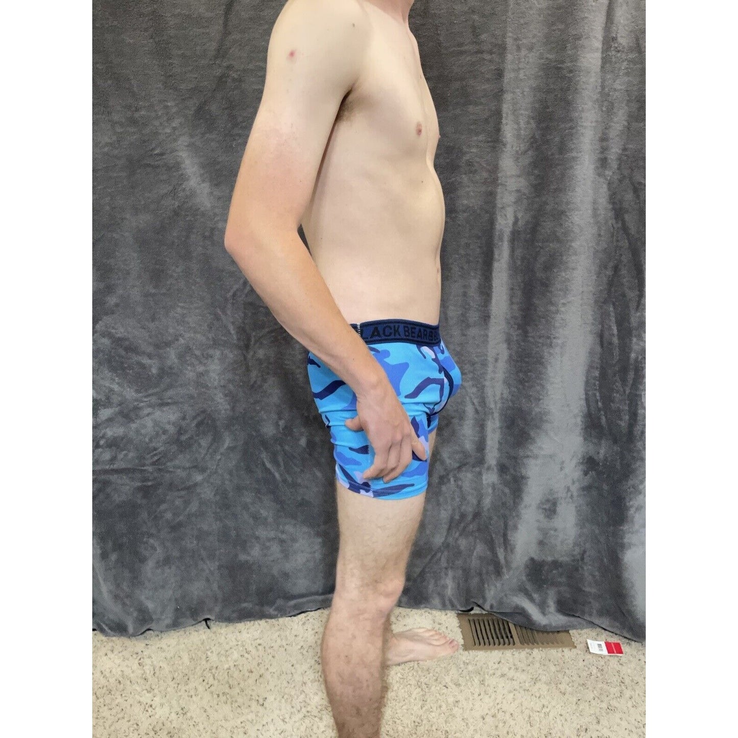 men's medium athletic trunk style black bear boxer brief Blue Camo