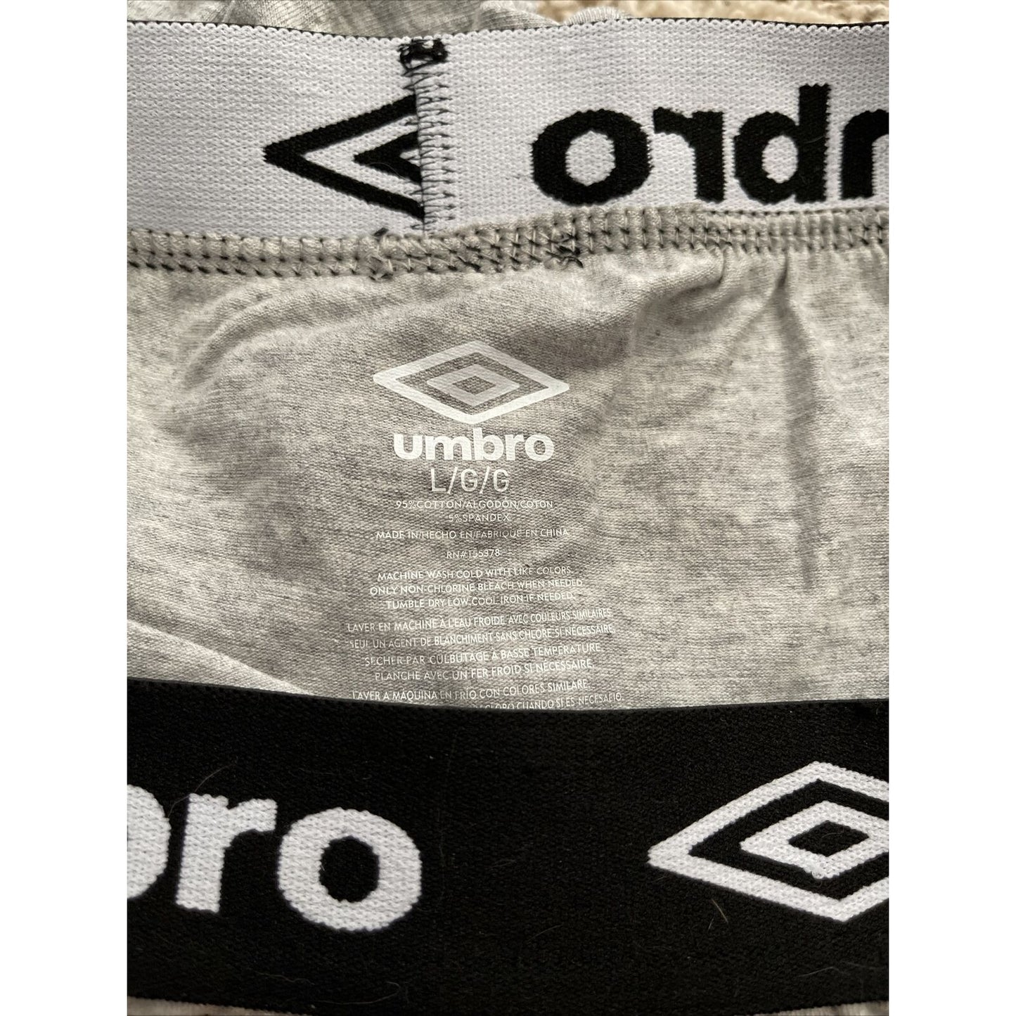 Men’s Large Umbro Gray Boxer Briefs New