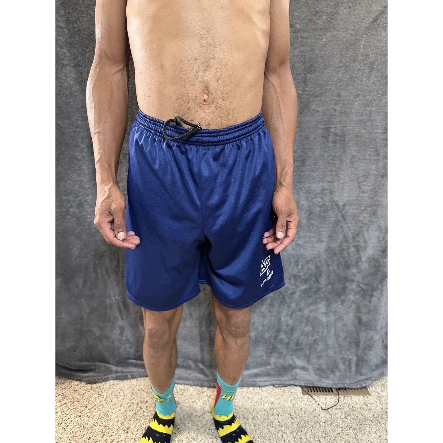 Men’s Cadet Air  Force Academy PT Blue Workout Athletic Shorts Medium