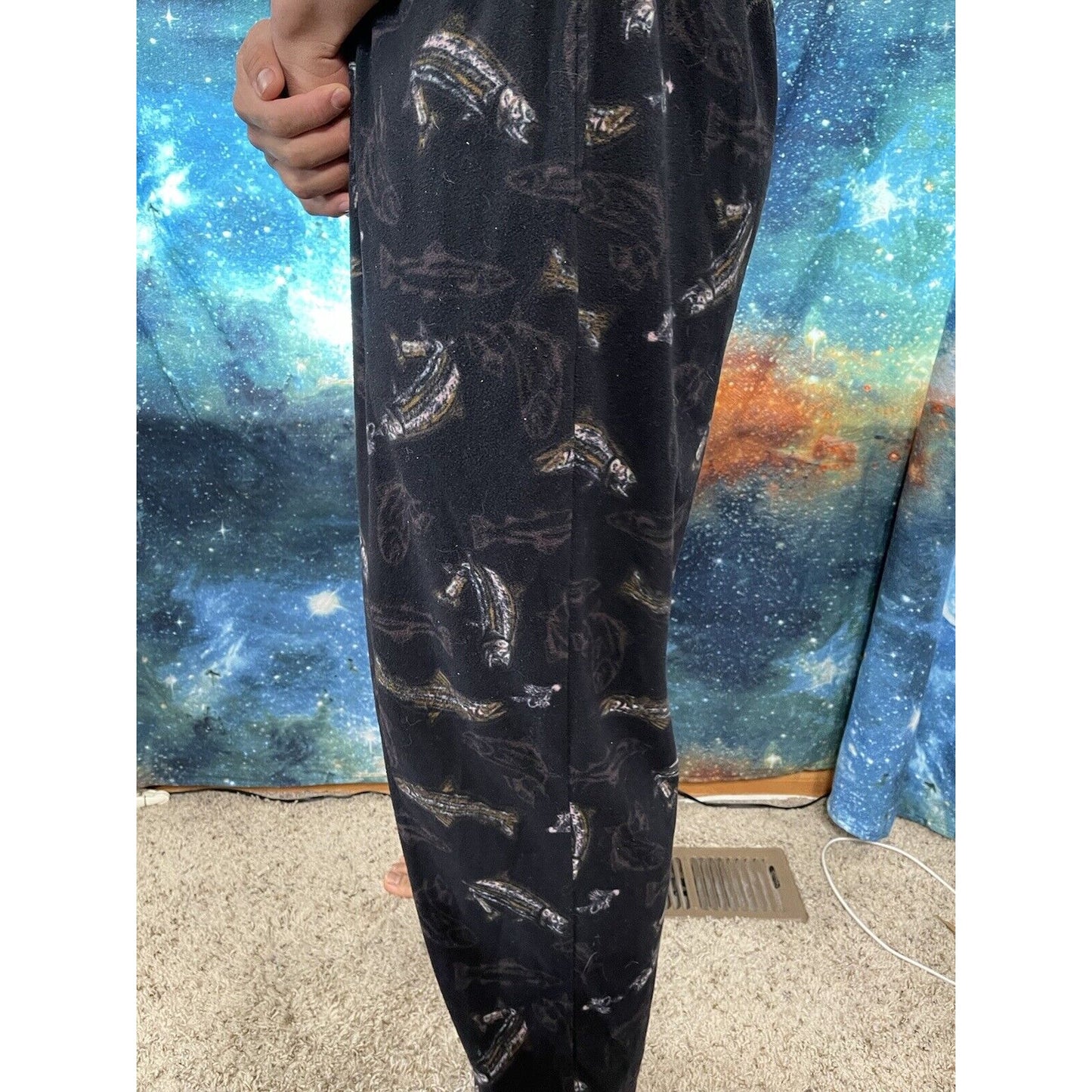 Men’s Fish Black Croft and Barrow Sleep wear pants large