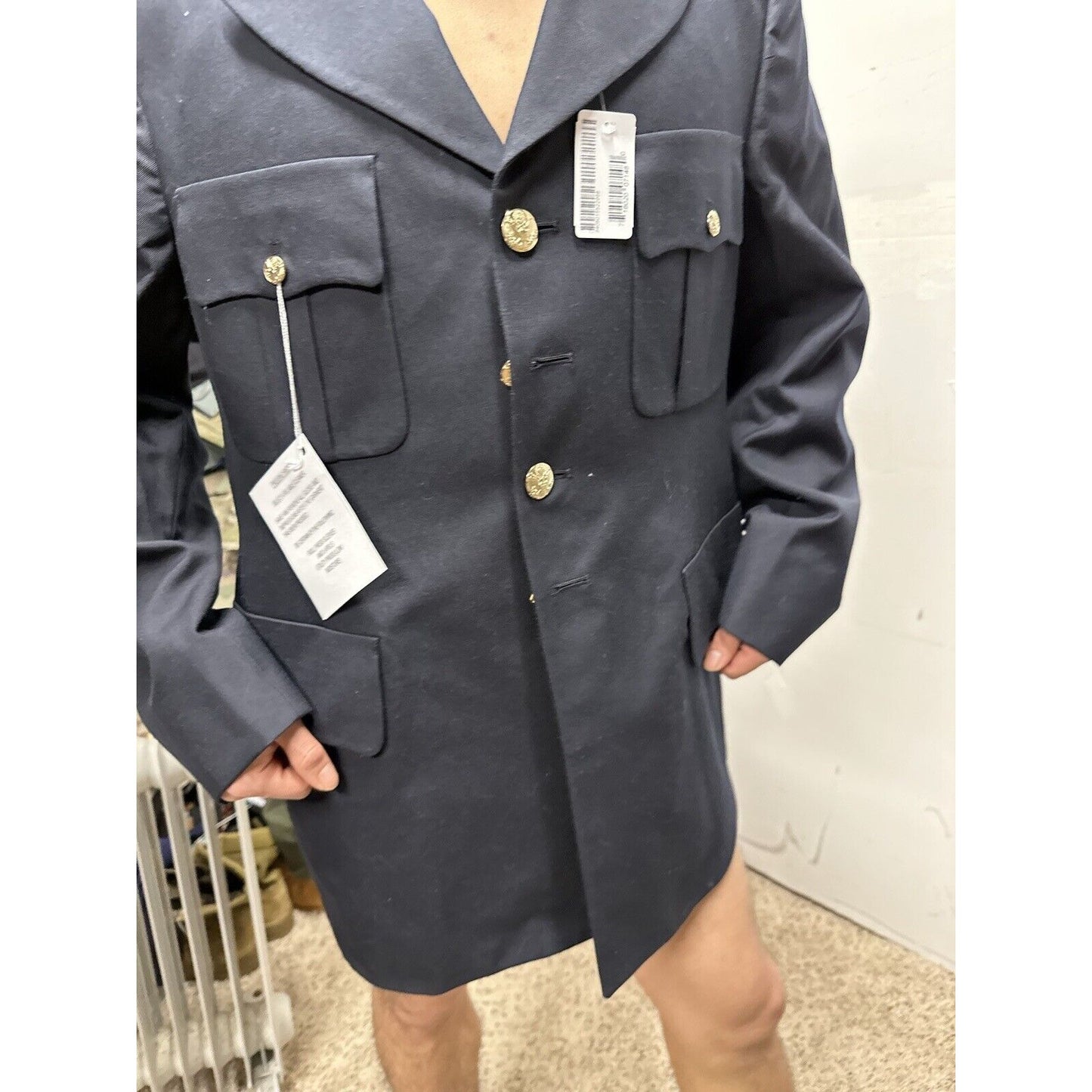 Men’s Army Coat Poly Wool Army Blue 450 42RC DSCP Dress Coat Uniform