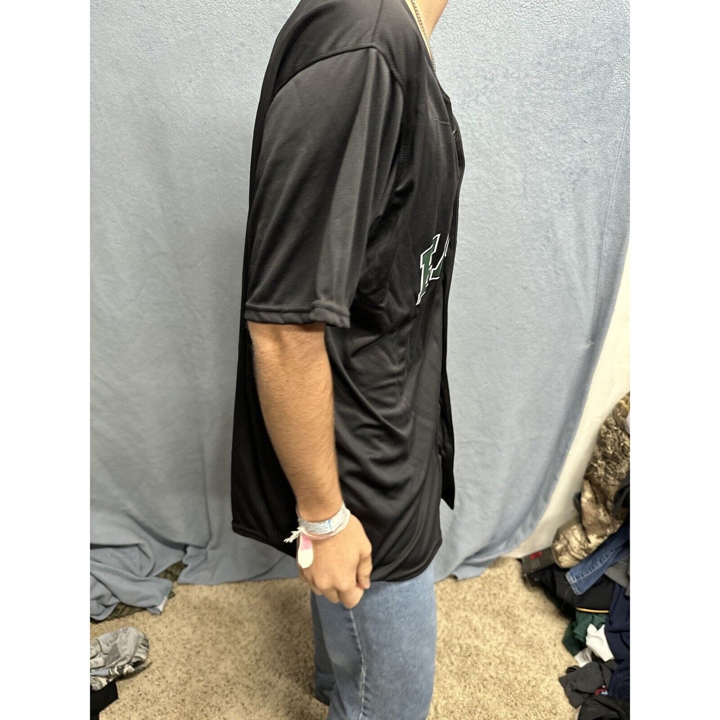 Men’s Augusta Sportswear Black Large Eagles Baseball Jersey