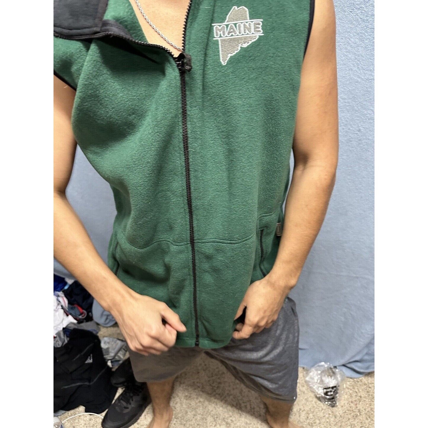 Men’s Green Colorado Timberline Full Zip Vest Medium Maine