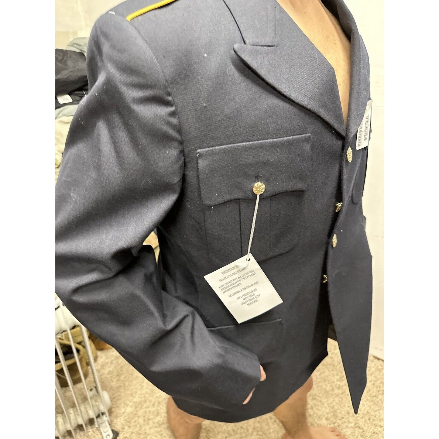 Men’s Army Coat Poly Wool Army Blue 450 42RC DSCP Dress Coat Uniform