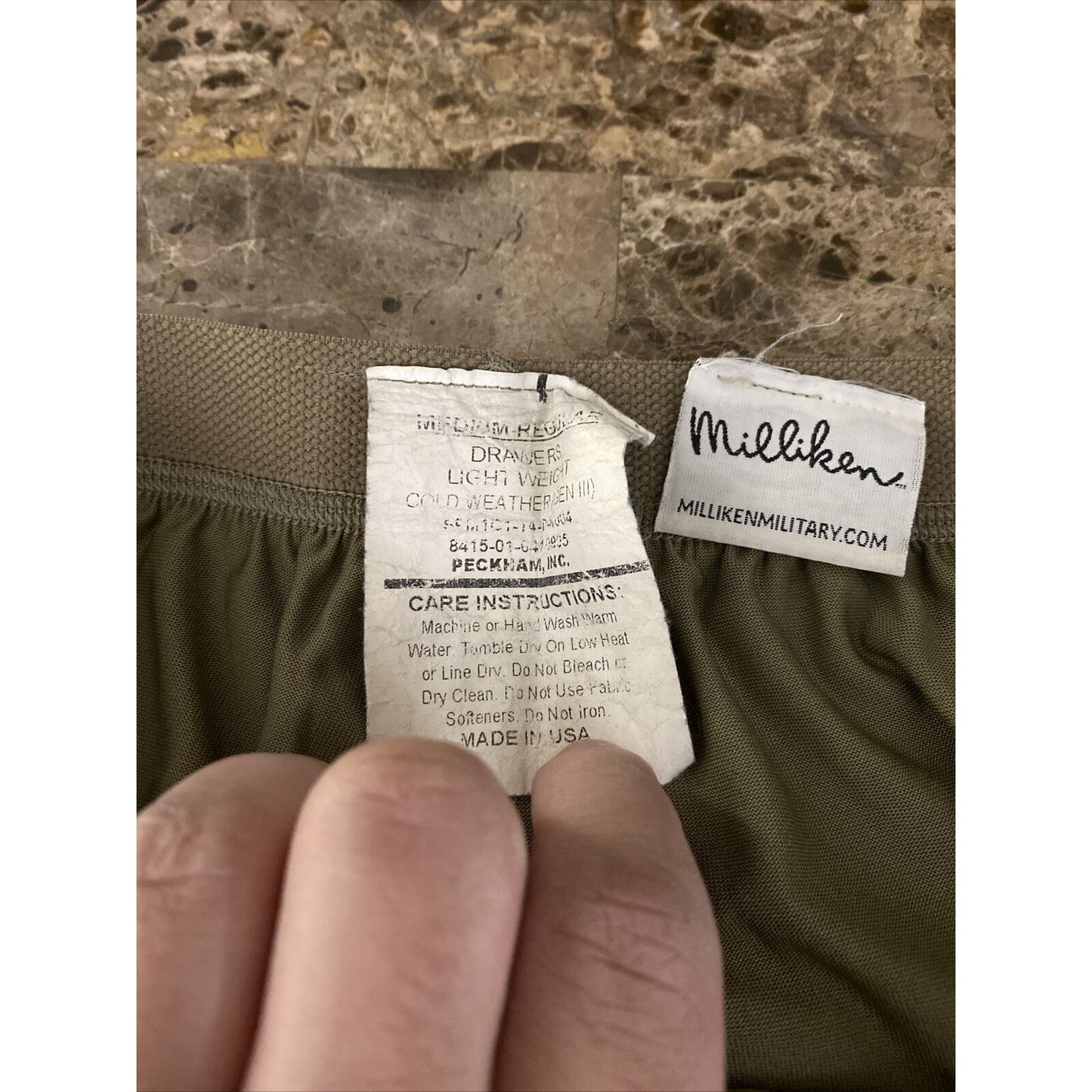 Milliken Military Medium Regular Lightweight Cold Weather (Gen III) Drawers NEW