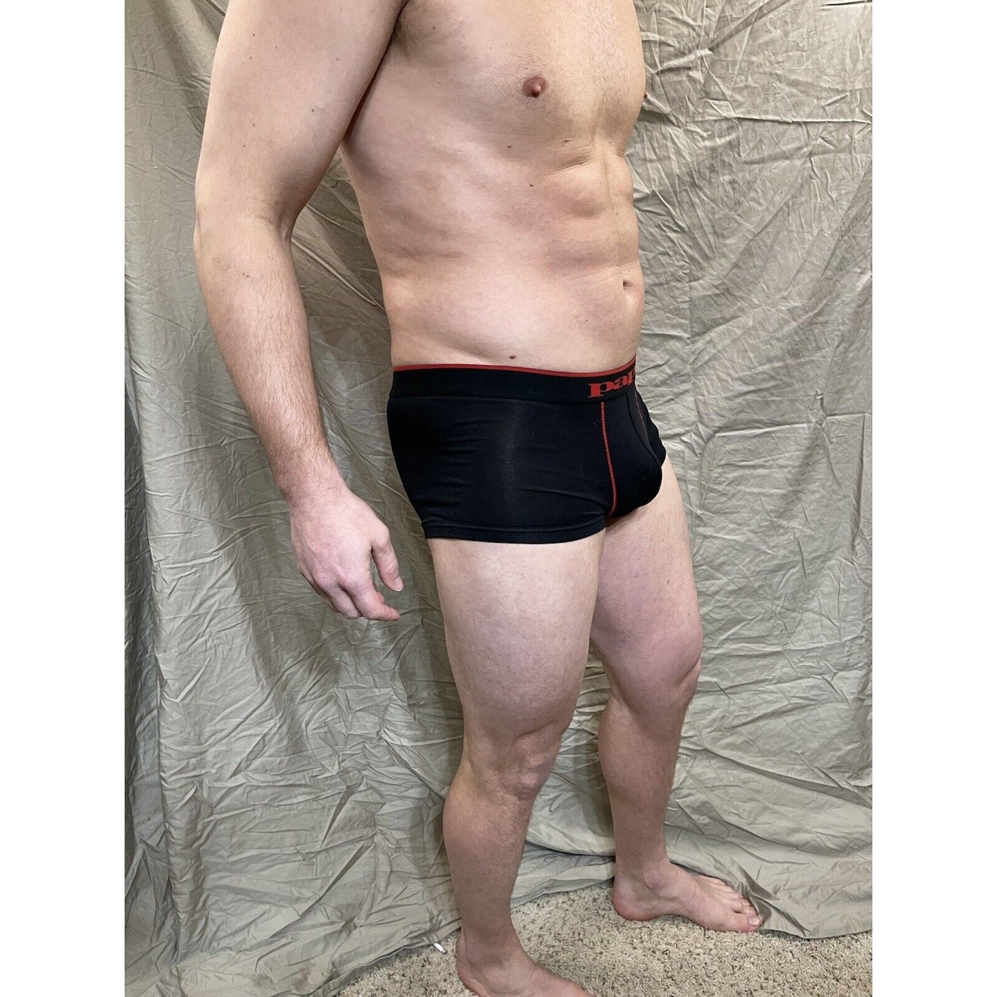 men's papi trunk small black athletic cut briefs New And Unworn