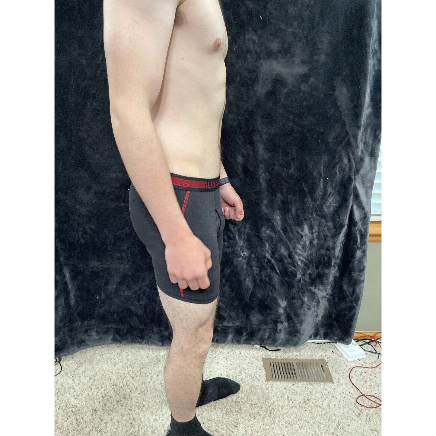 Men’s Black Hanes Small Boxer Briefs New