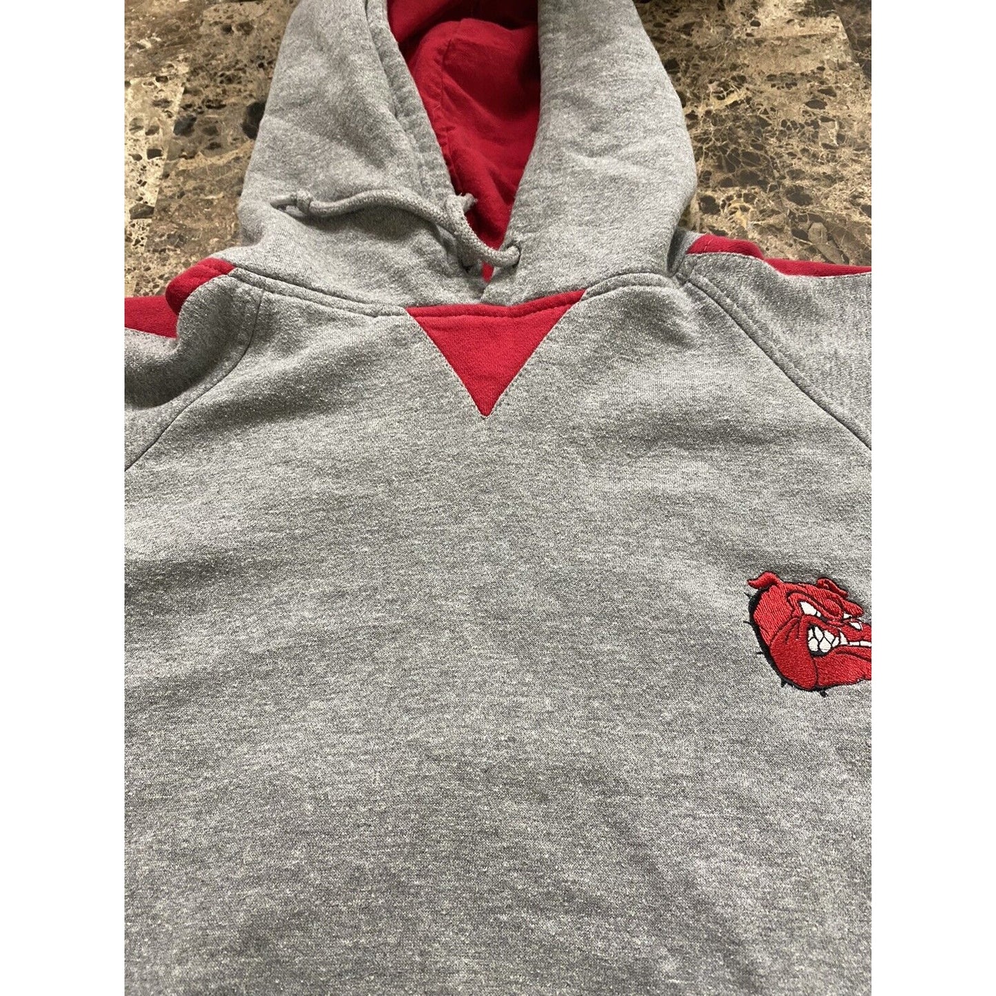 BRIGHTON BULLDOGS FOOTBALL Holloway Men’s XL Gray and Red Hoodie Sweater