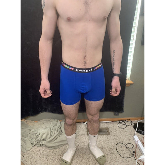 Men’s Papi Medium Boxer Briefs Royal Blue International 5% Spandex