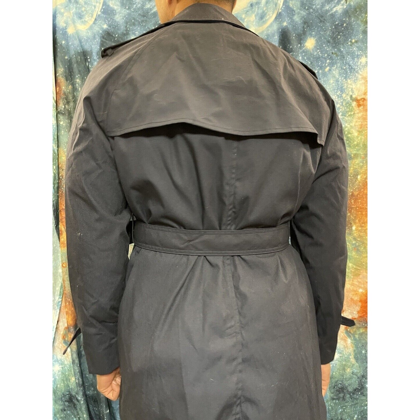 Air Force Dress Blues Trenchcoat with liner 40R Dark Blue