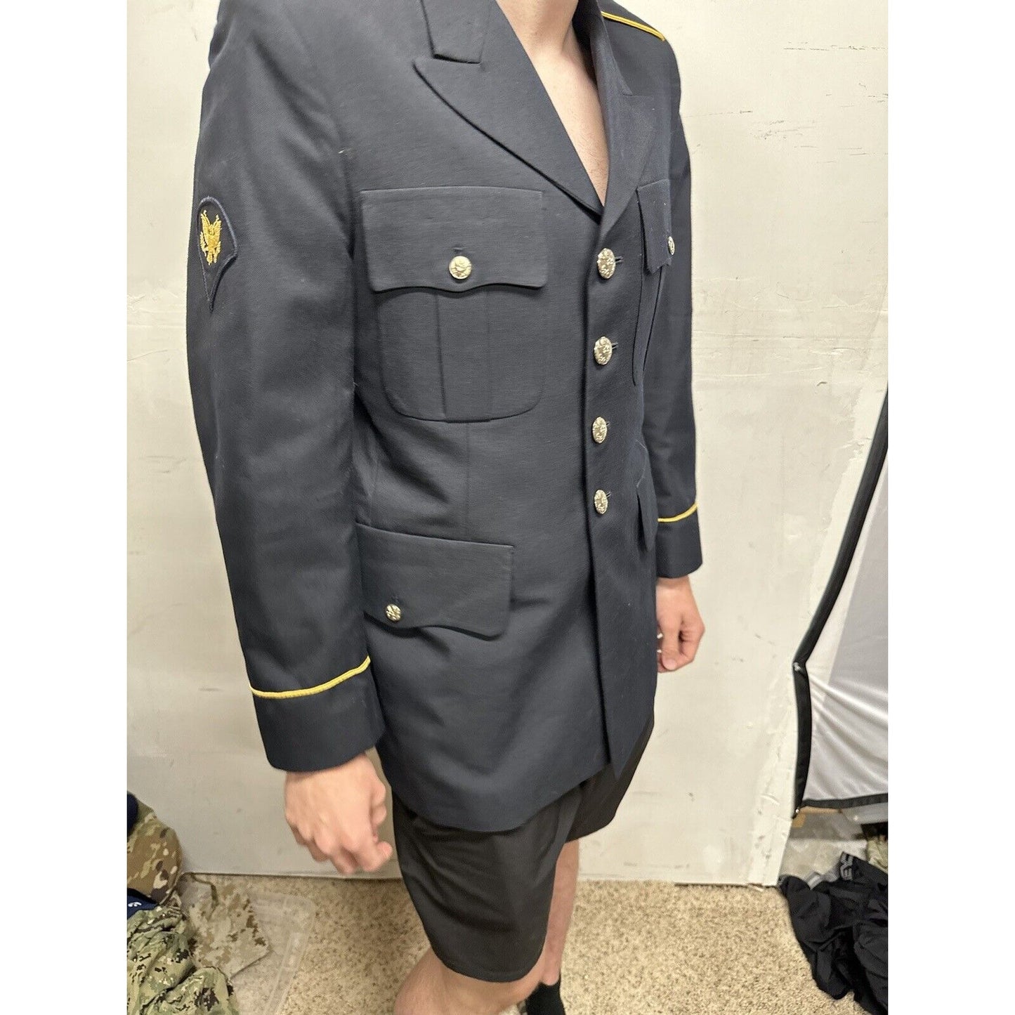 Army Service Coat Men’s 38 RC Specialist Rank poly/wool defense logistics