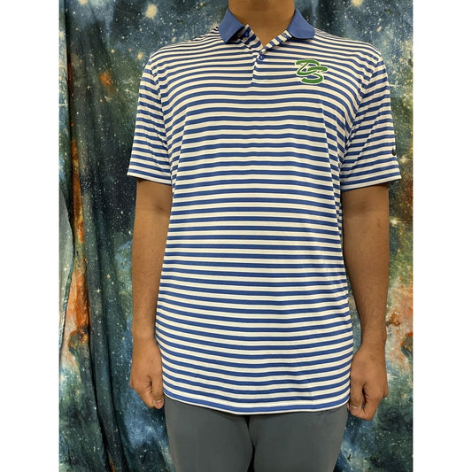 Men’s Doherty High School Spartans Striped blue Nike Golf Shirt Sleeve Shirt L