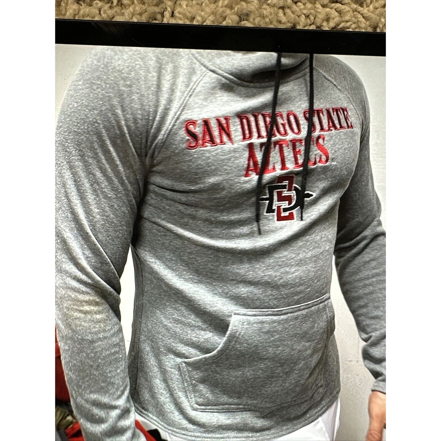 Men’s Small Colosseum Gray San Diego State Aztecs Large Neck Style