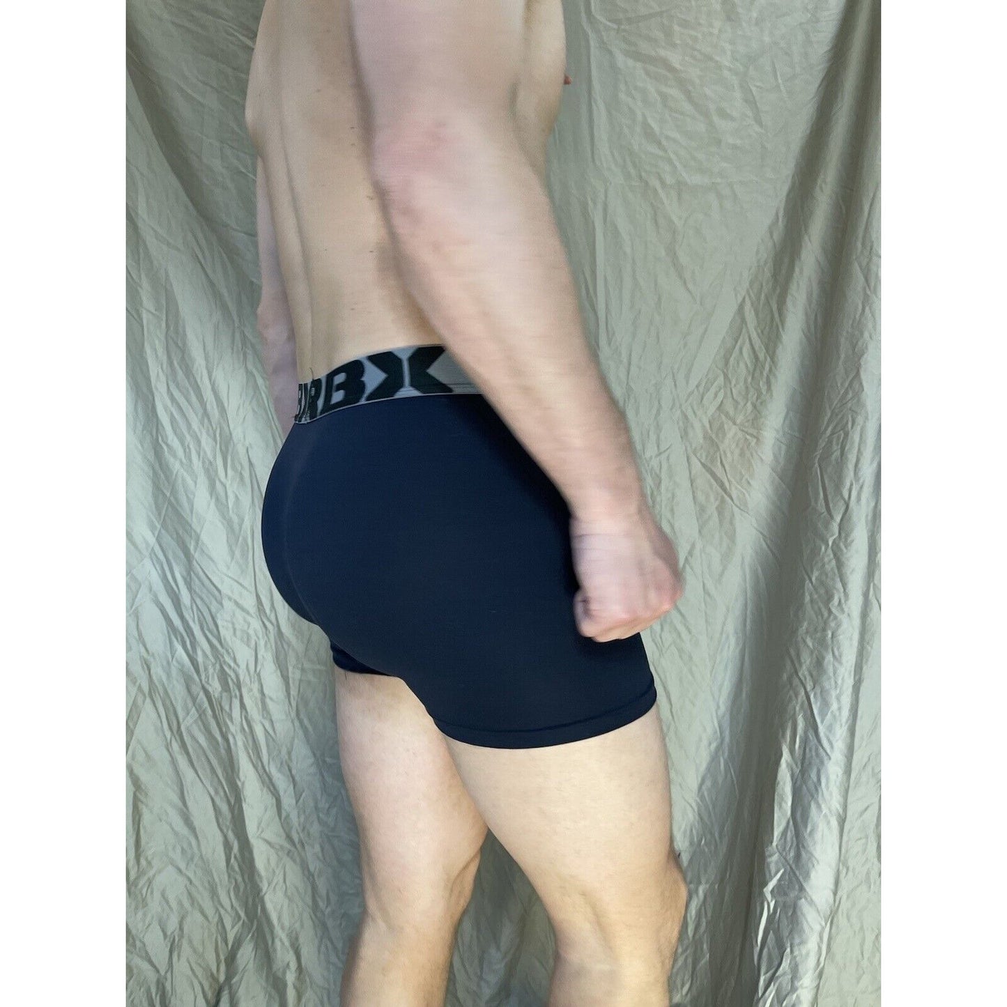 men's navy blue rbx large compression boxer briefs