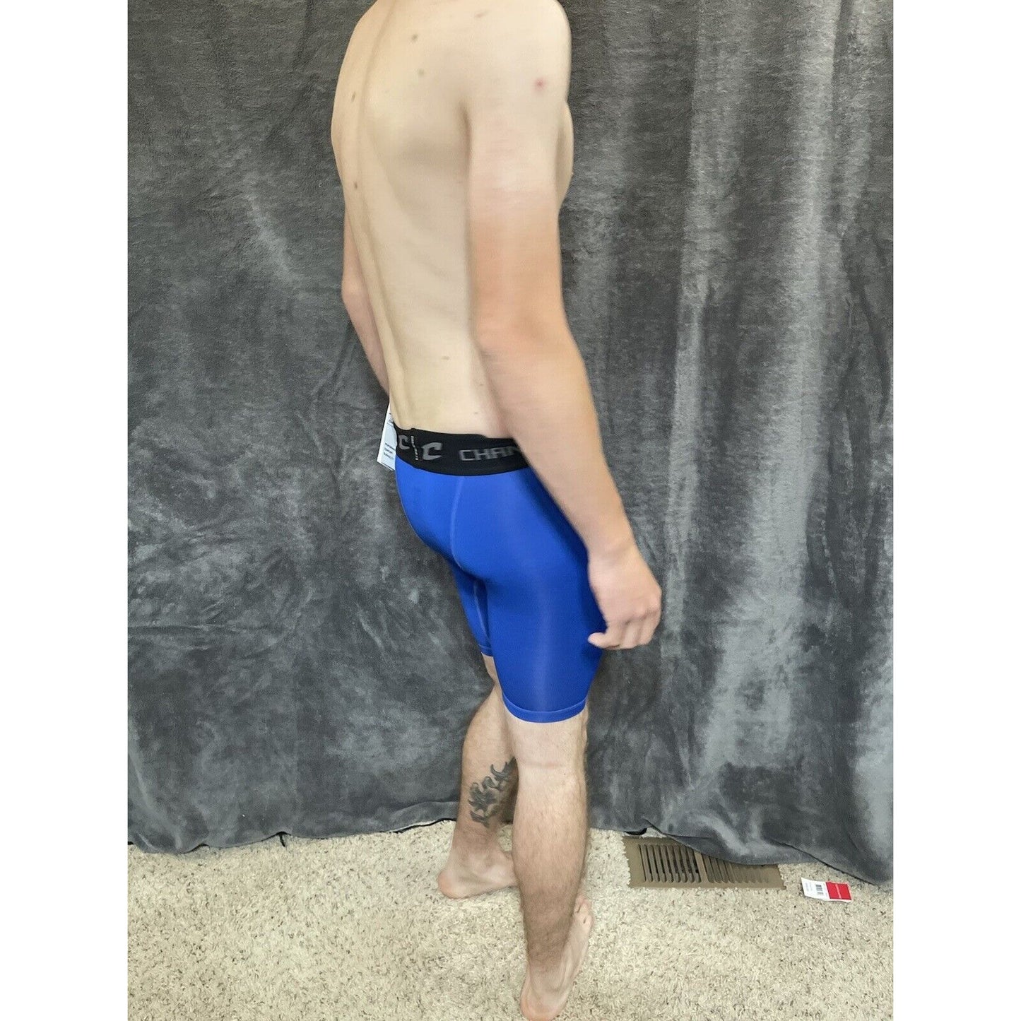 youth boys Royal blue champro performance compression shorts youth large