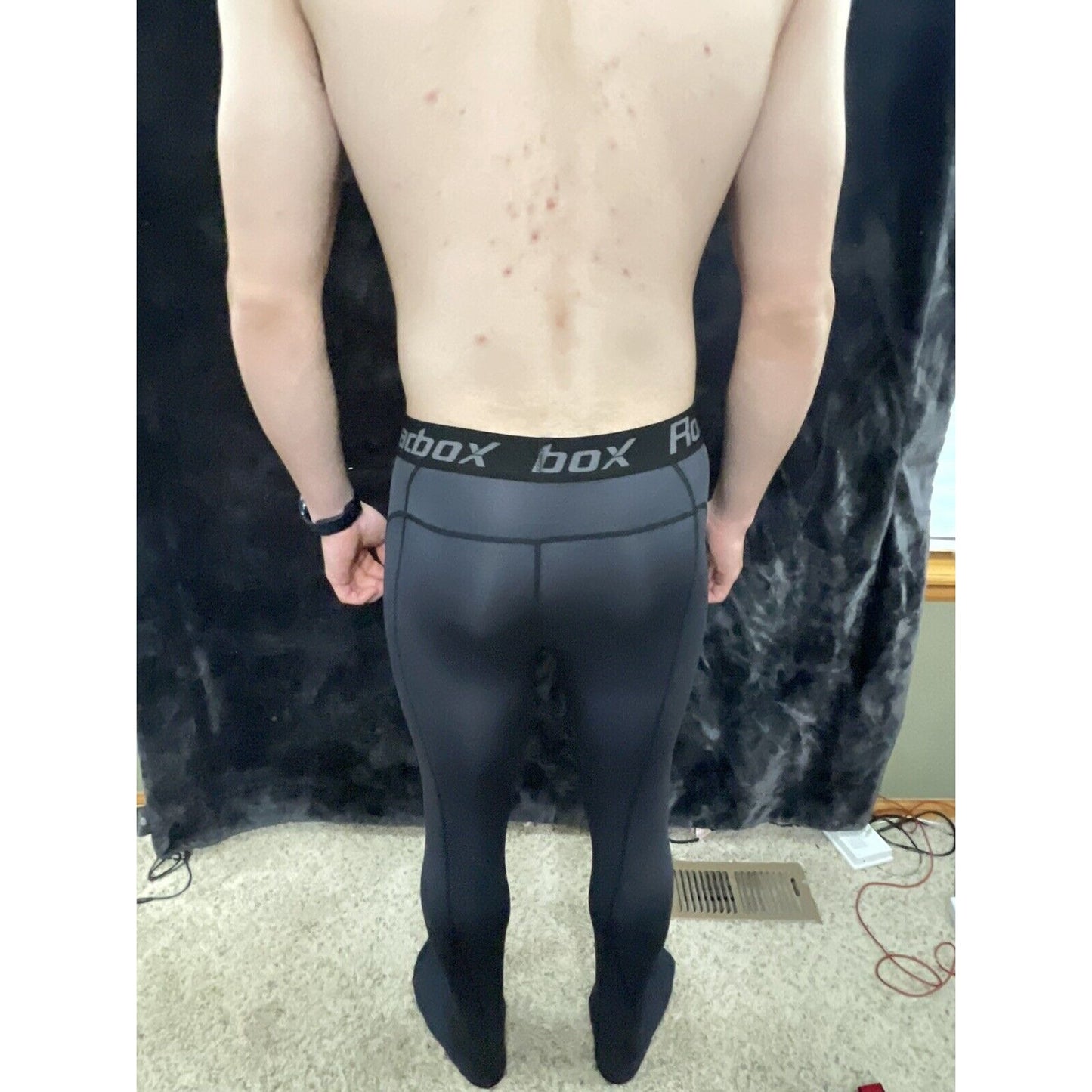 Men’s Roacbox Black Medium Base Layer Leggings Pants